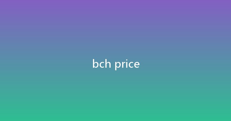bch price 
