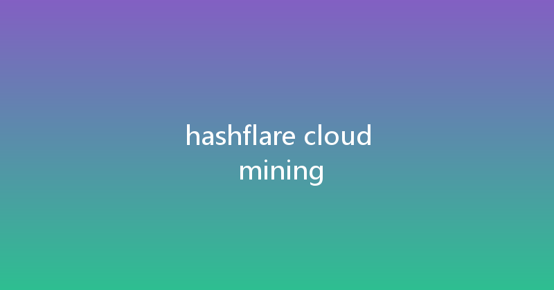 hashflare cloud mining 